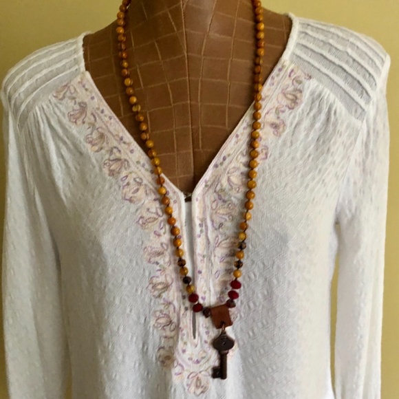 Beaded necklace with key - Picture 6 of 7